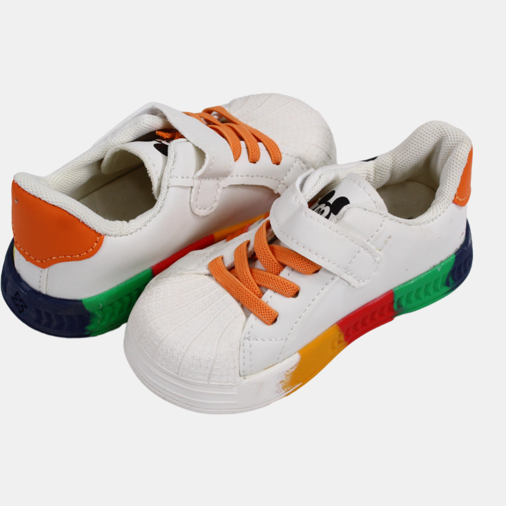 Baby Boys Mickey Mouse Leather Sneakers