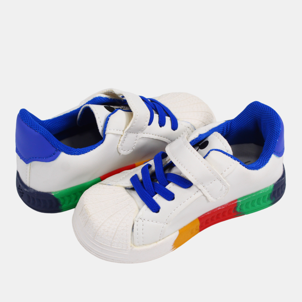 Baby Boys Mickey Mouse Leather Sneakers