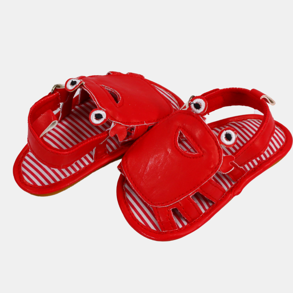 Baby Boys Leather Sandals – Crab Design