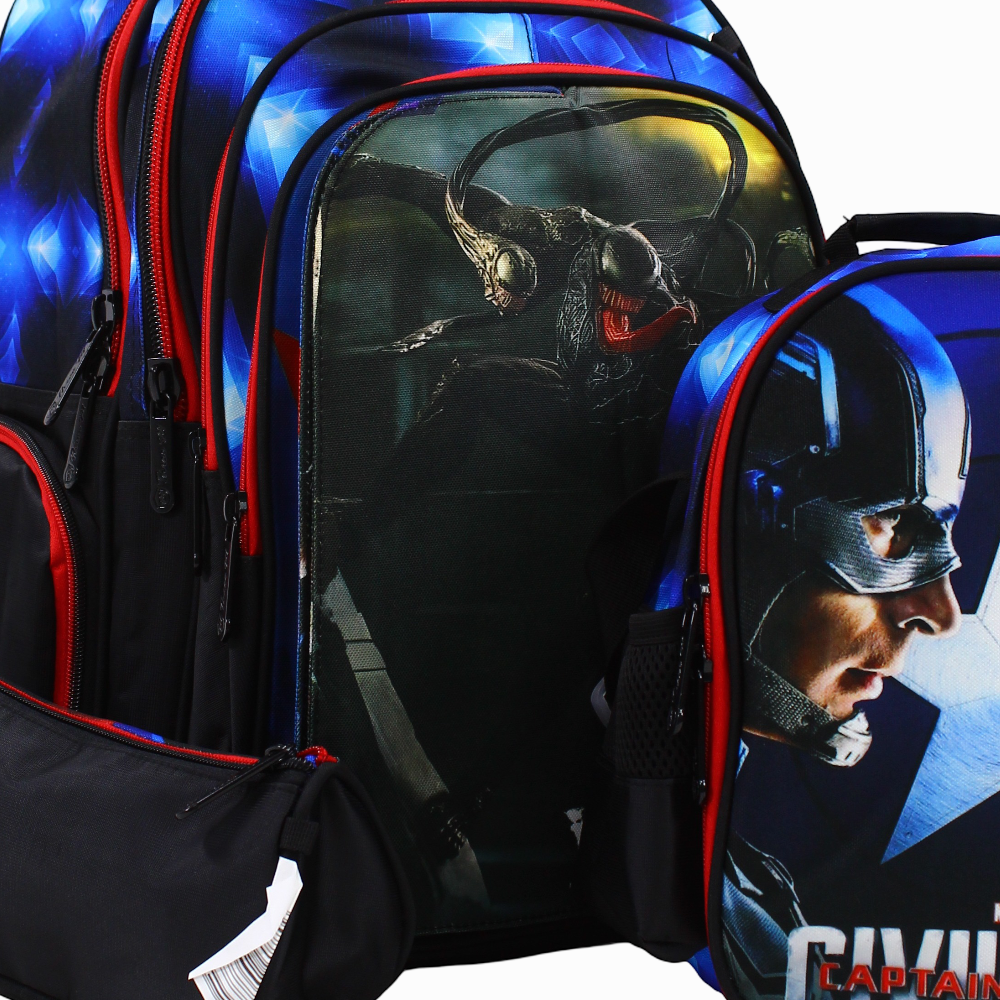 Captain America School Set 3 Faces in 1 – 17 Inches