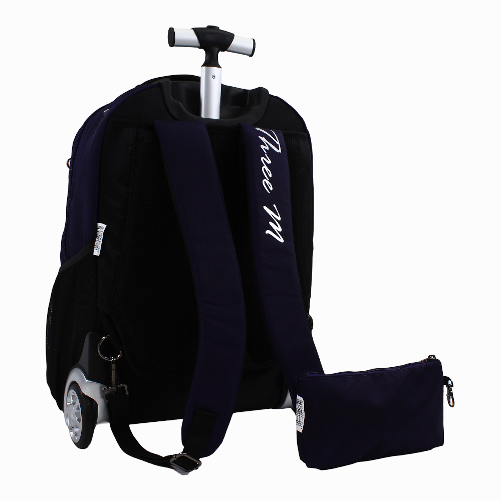Purplish School Set – 20 Inches (Trolley Bag + Pencil case)