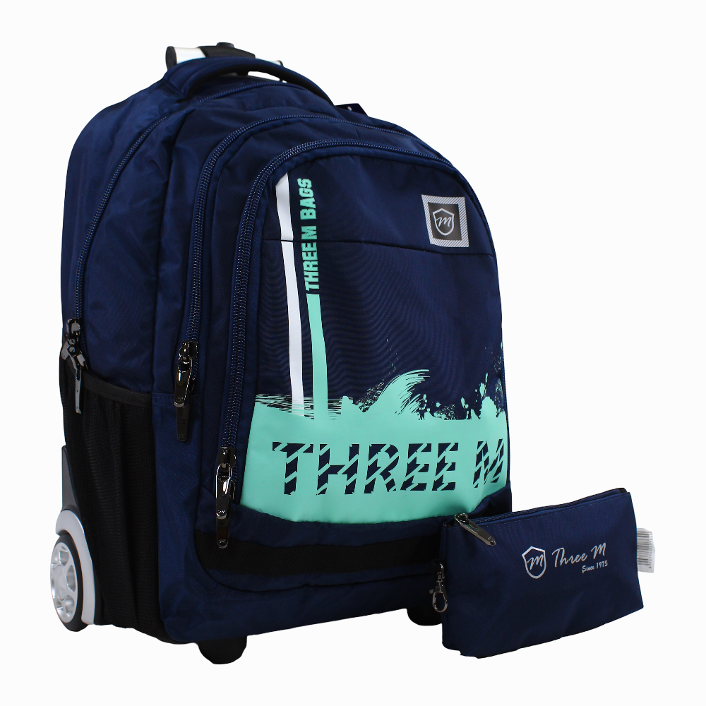 Navy School Set – 20 Inches (Trolley Bag + Pencil case)