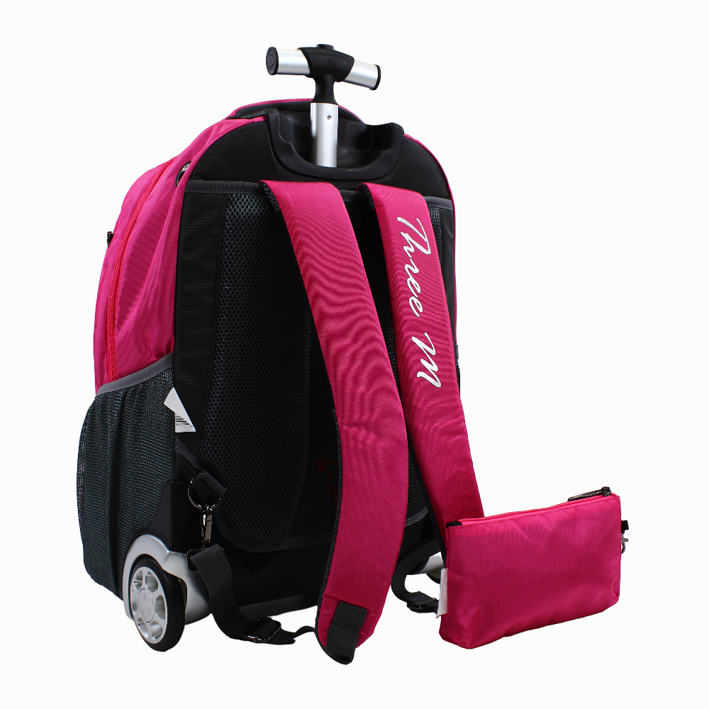 Pink School Set – 20 Inches (Trolley Bag + Pencil case)