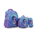 3M Elsa School Set 18 Inches – Purple with Backpack, Lunch Bag & Pencil Case