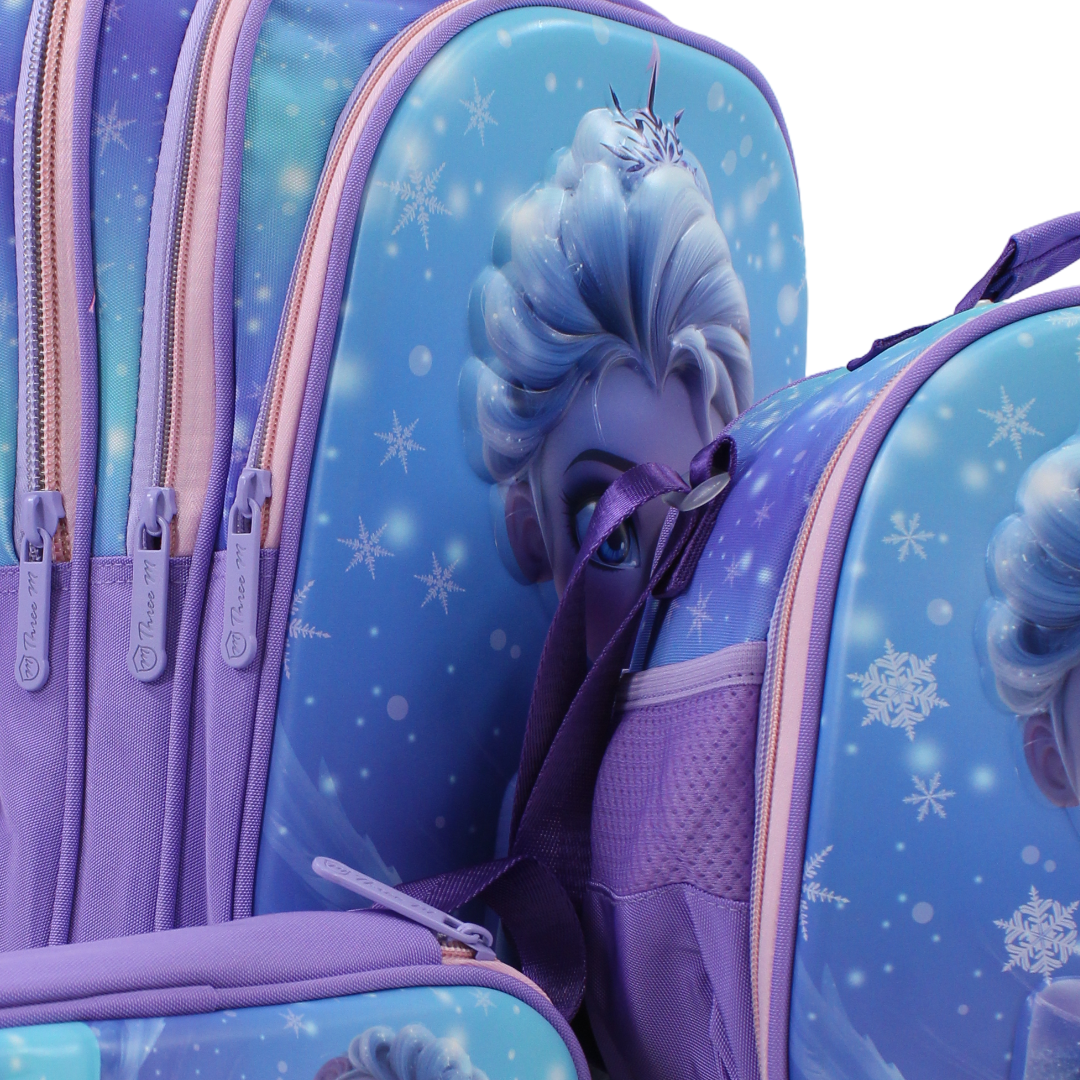 3M Elsa School Set 18 Inches – Purple with Backpack, Lunch Bag & Pencil Case