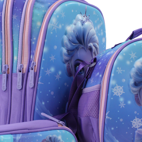 3M Elsa School Set 18 Inches – Purple with Backpack, Lunch Bag & Pencil Case