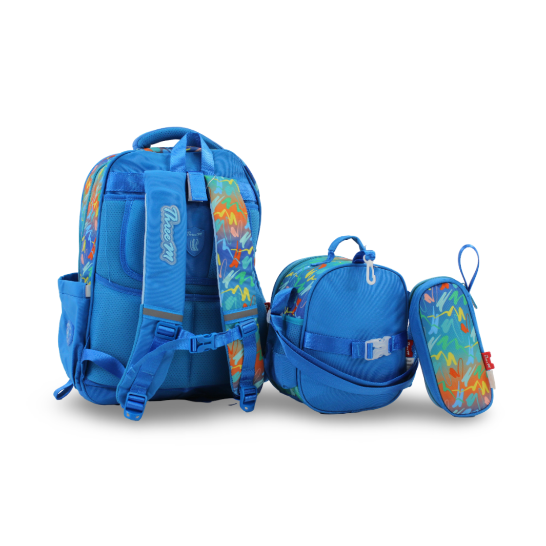 3M Sonic School Set 18 Inches – Blue with Backpack, Lunch Bag & Pencil Case