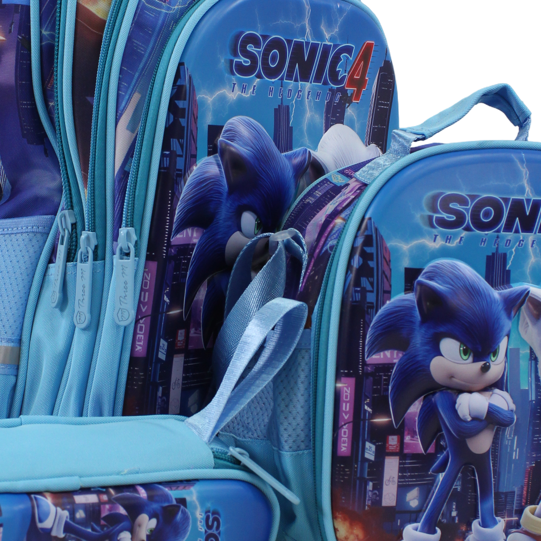 3M Sonic School Set 16 Inches – Baby Blue with Backpack, Lunch Bag & Pencil Case