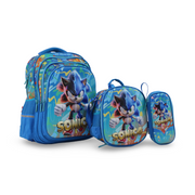 3M Sonic School Set 16 Inches – Blue with Backpack, Lunch Bag & Pencil Case
