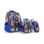 3M Spider-Man School Set 16 Inches – Blue with Backpack, Lunch Bag & Pencil Case