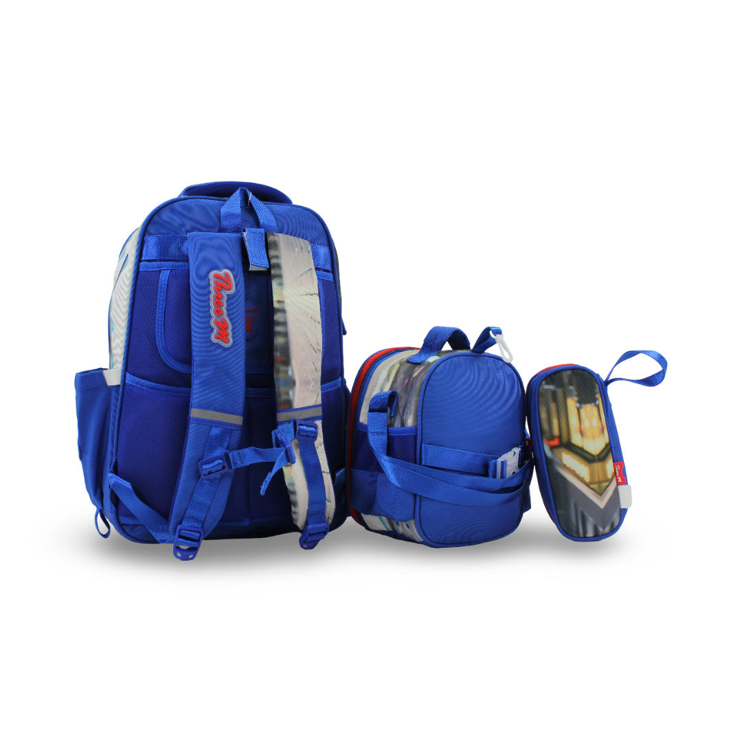 3M Spider-Man School Set 16 Inches – Blue with Backpack, Lunch Bag & Pencil Case