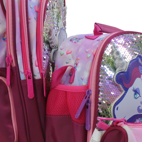 3M Unicorn School Set 18 Inches – Fuchsia with Flowers & Butterflies Print