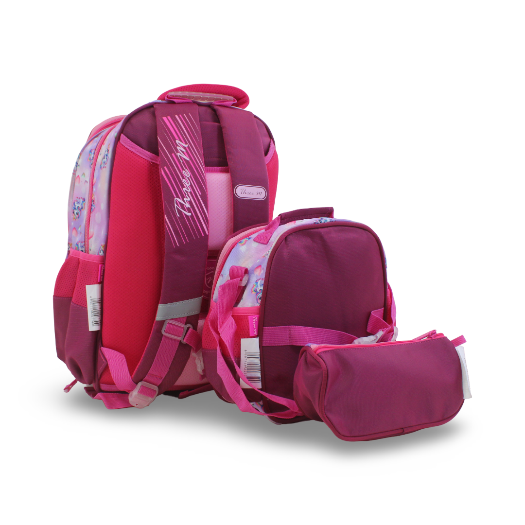 3M Unicorn School Set 18 Inches – Fuchsia with Flowers & Butterflies Print