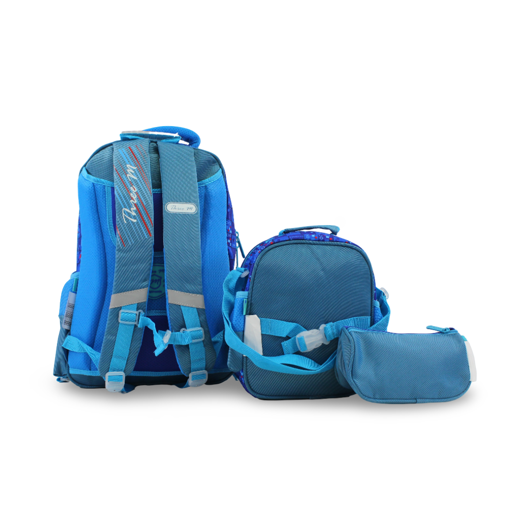 3M Sonic School Set 16 Inches – Turquoise & Blue with Backpack, Lunch Bag & Pencil Case