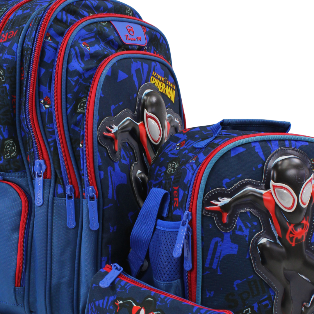 3M Spider-Man School Set 16 Inches – Blue with Backpack, Lunch Bag & Pencil Case