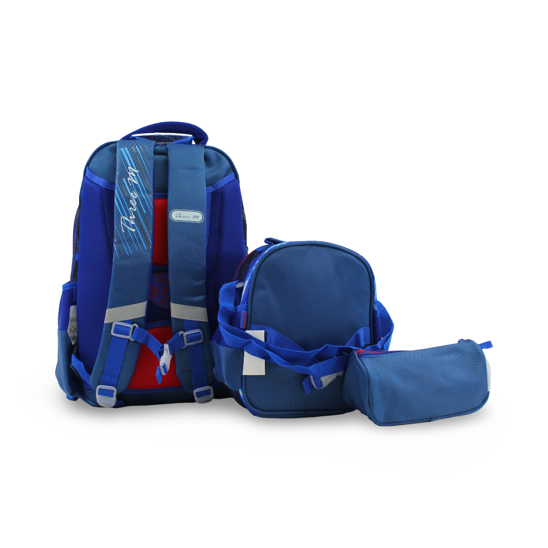 3M Spider-Man School Set 16 Inches – Blue with Backpack, Lunch Bag & Pencil Case
