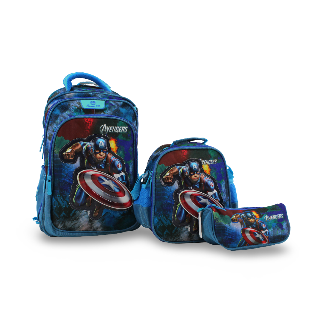 3M Avengers School Set 16 Inches – Turquoise with Backpack, Lunch Bag & Pencil Case