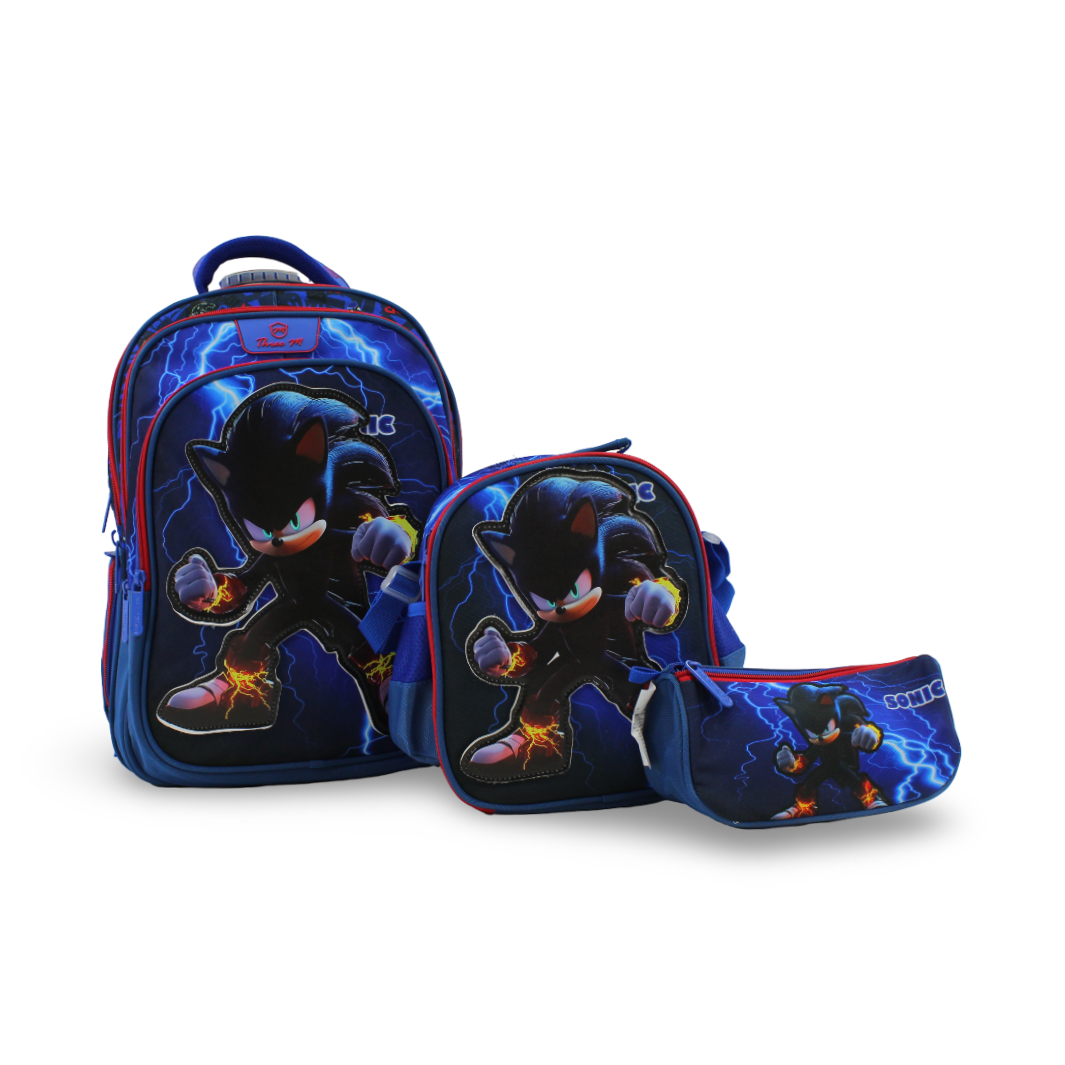 3M Sonic School Set 16 Inches – Blue with Backpack, Lunch Bag & Pencil Case