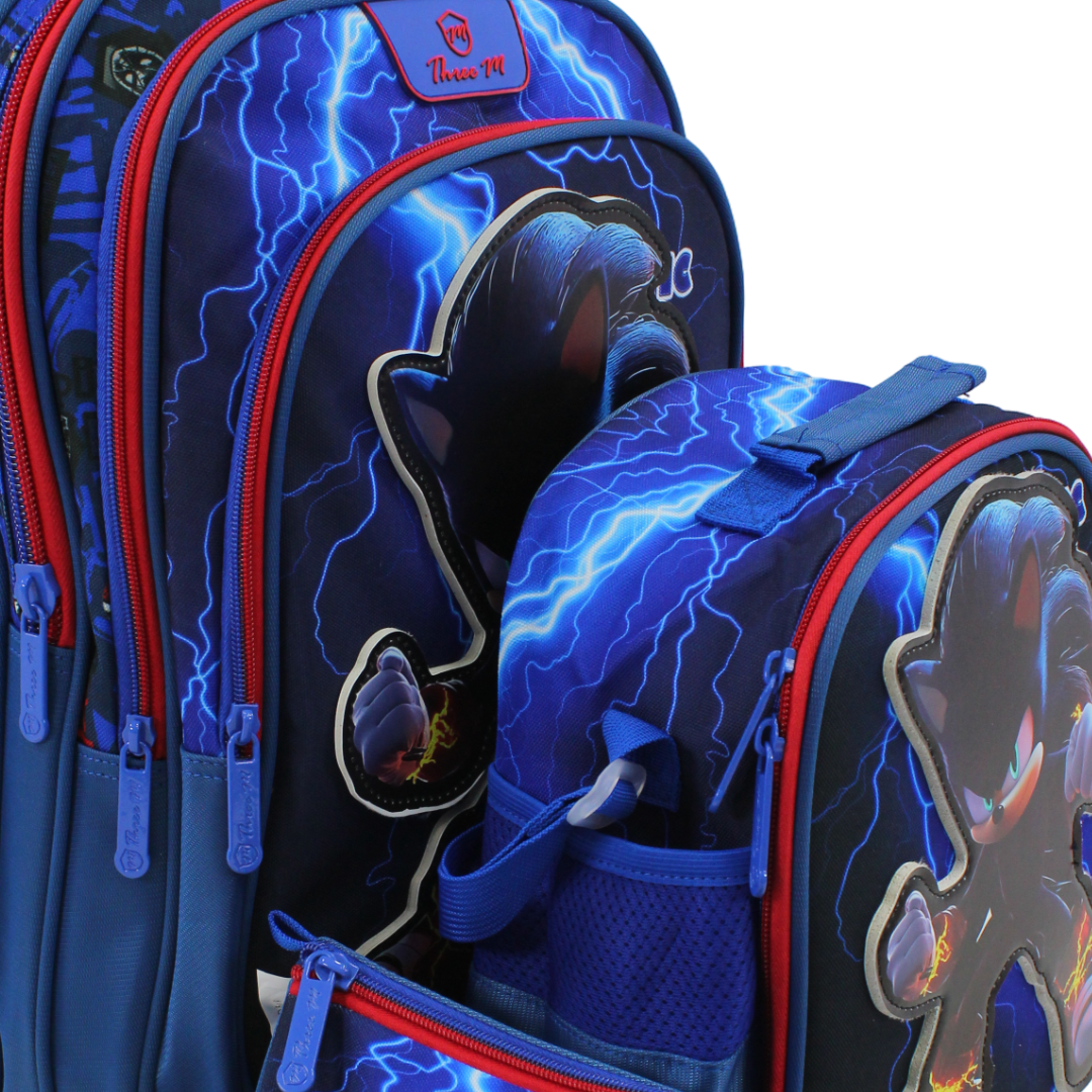3M Sonic School Set 16 Inches – Blue with Backpack, Lunch Bag & Pencil Case