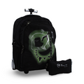 3M Dinosaur Trolley School Bag with Pencil Case – Black 20 Inches