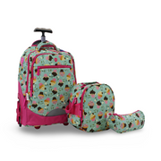 3M Ice Cream Trolley School Bag Set – Mint & Fuchsia with Pencil Case & Lunch Bag