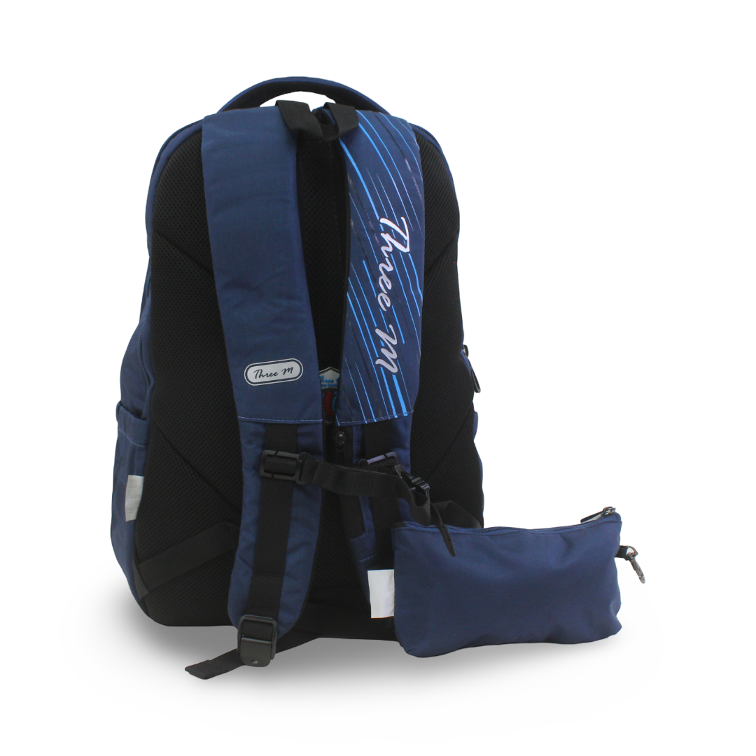 3M Backpack with Pencil Case – Purple & Navy
