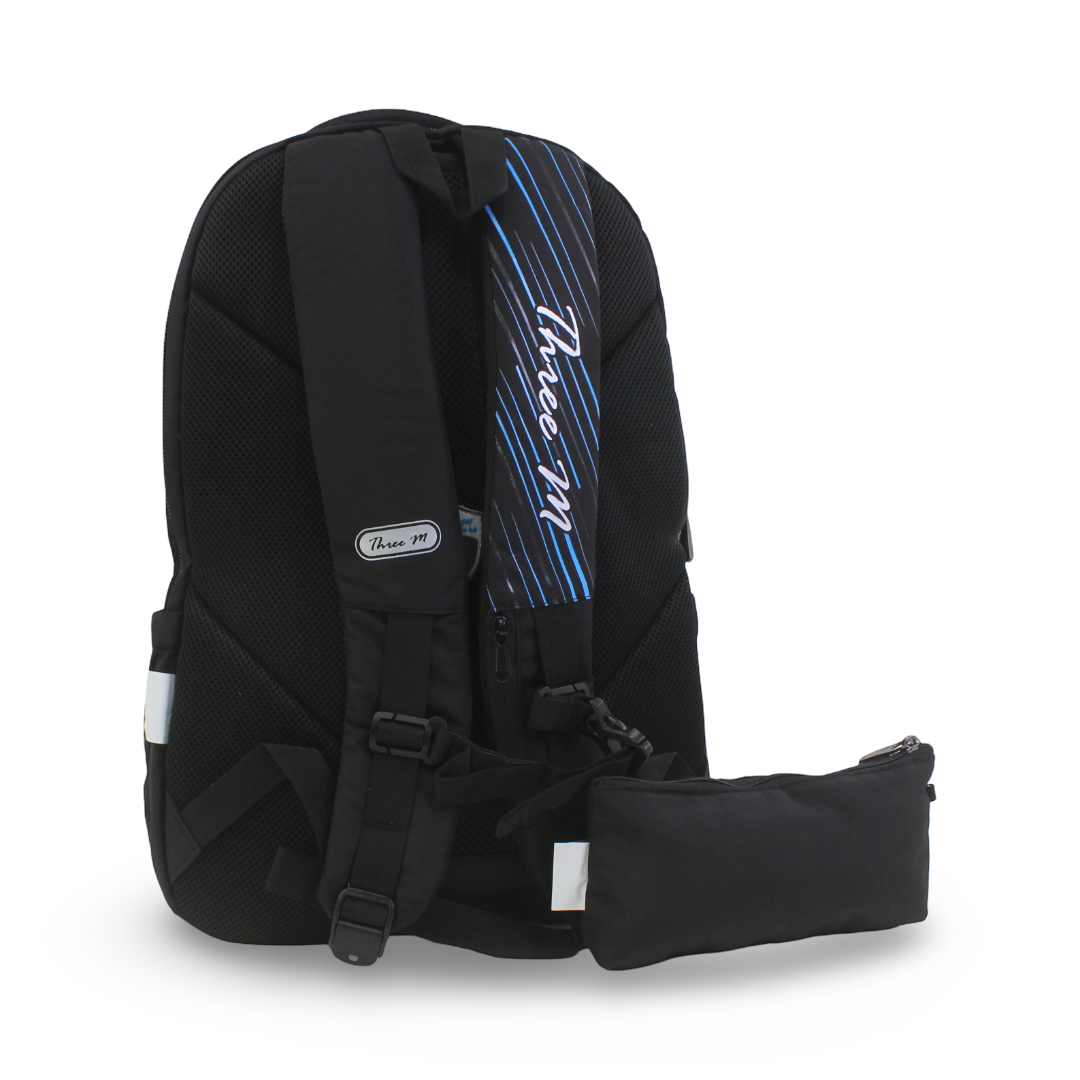 3M Backpack with Pencil Case – Turquoise & Black