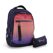 3M Backpack with Pencil Case – Salmon & Purple