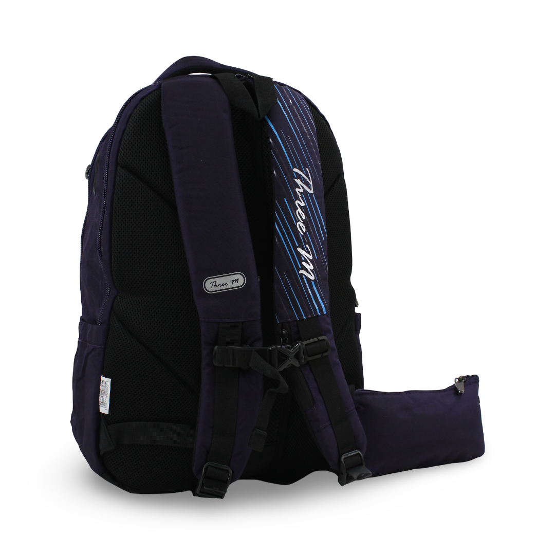 3M Backpack with Pencil Case – Salmon & Purple
