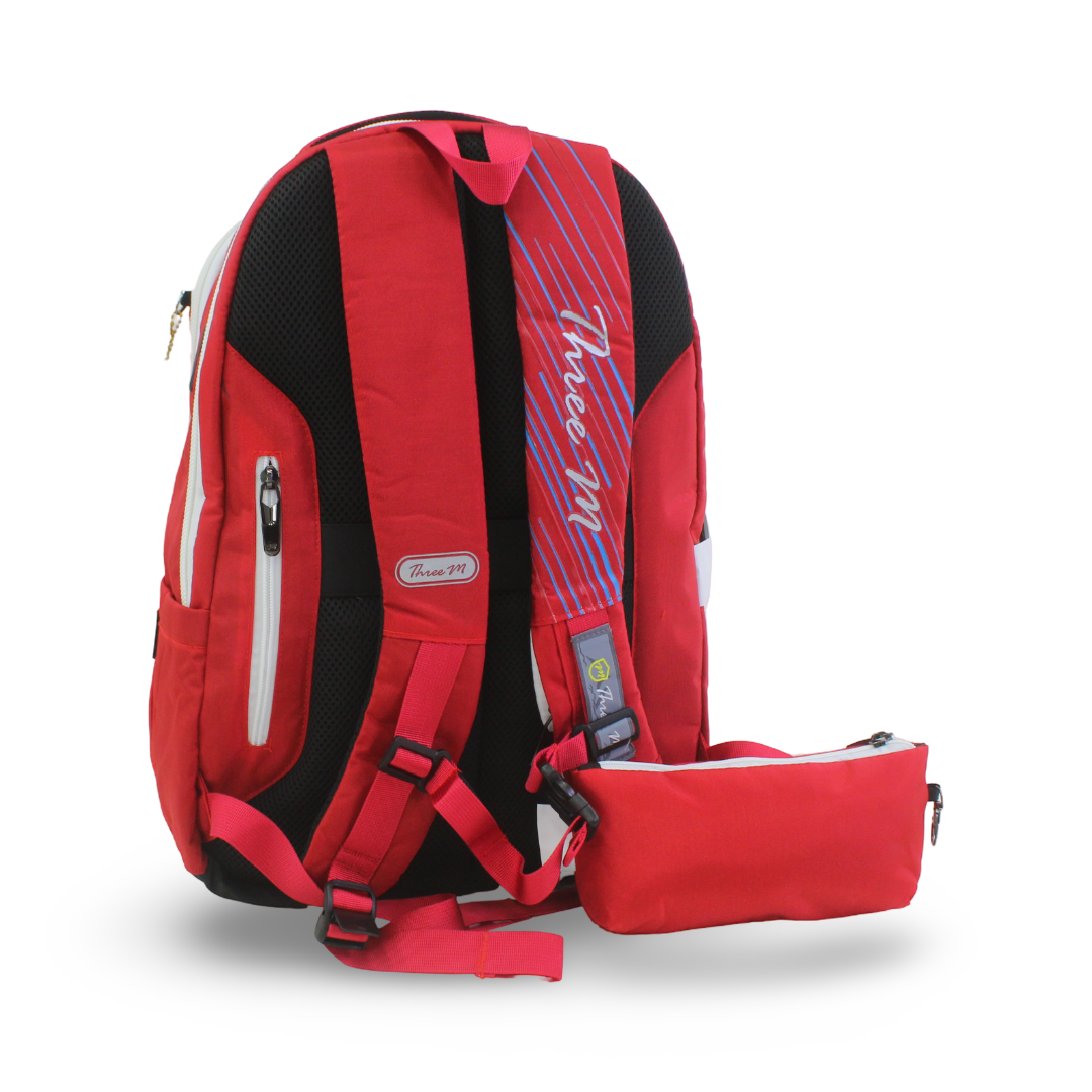 3M Backpack with Pencil Case 19 Inches – Red