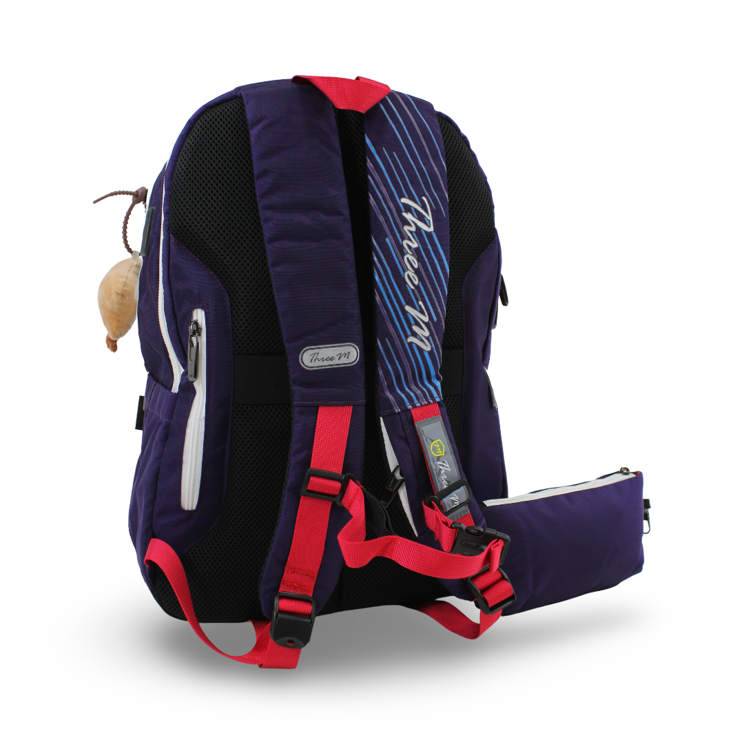 3M Backpack with Pencil Case 19 Inches – Purple