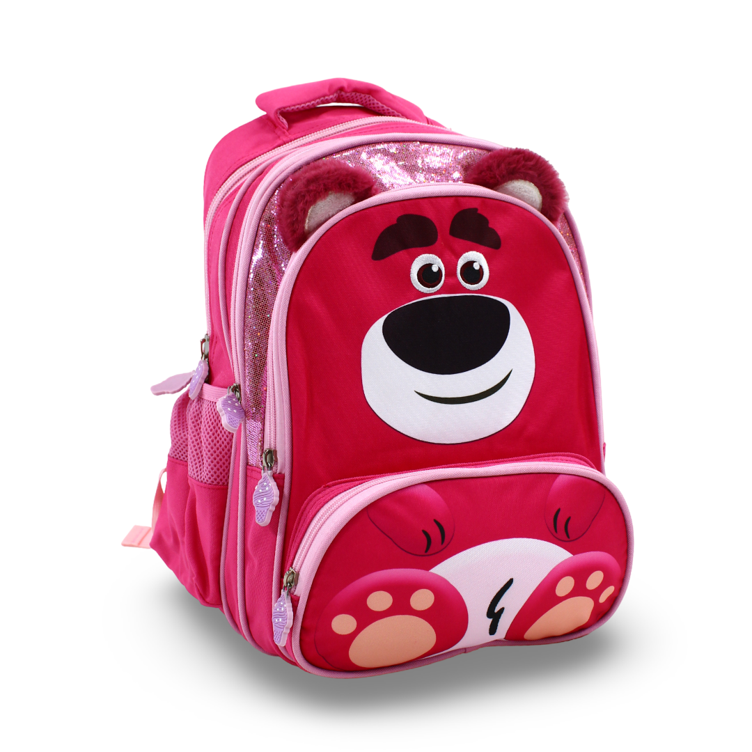 3M KG Backpack – Fuchsia with Lotso Print (15 Inches) - School