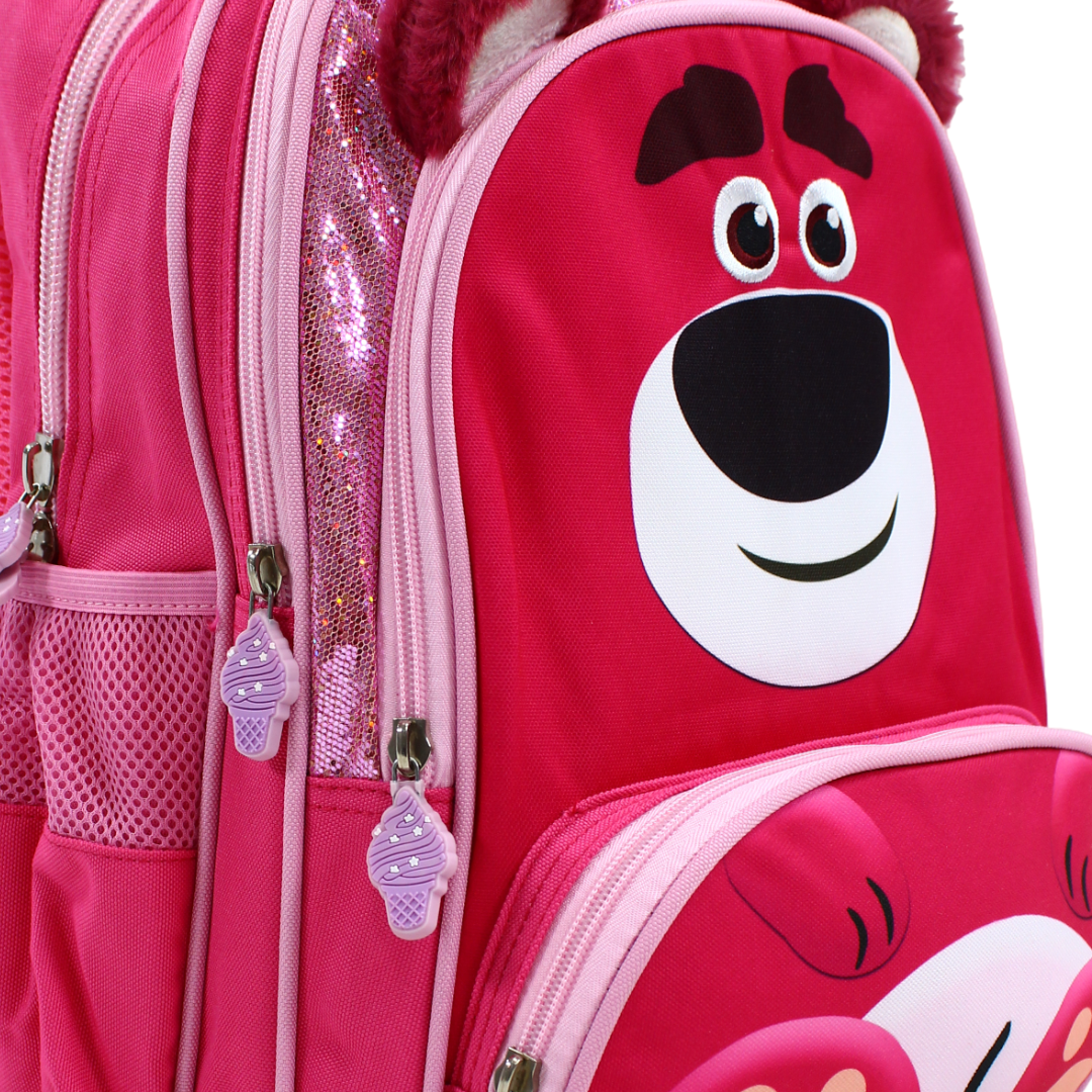 3M KG Backpack – Fuchsia with Lotso Print (15 Inches)