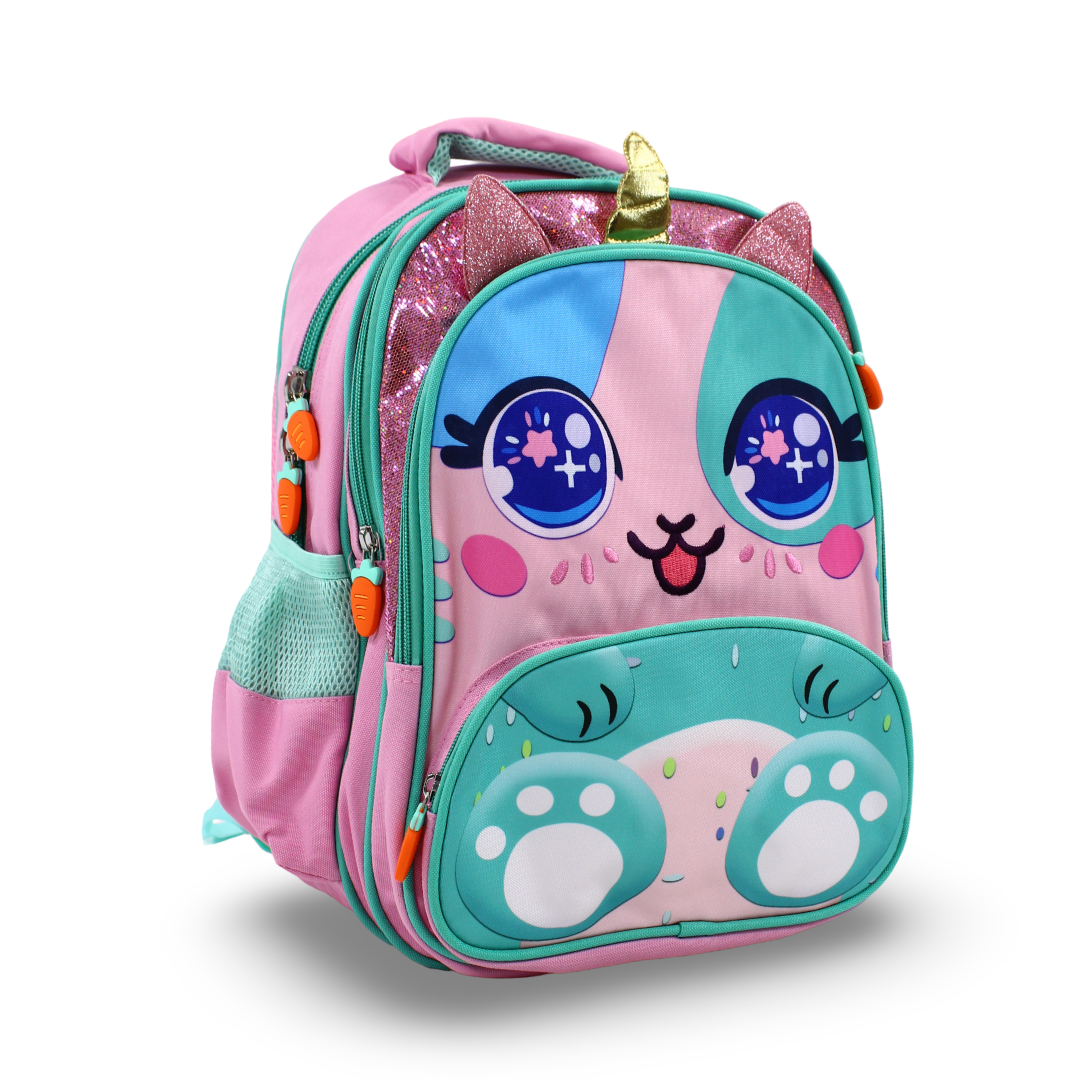 3M KG Backpack – Pink & Aqua with Unicorn Print