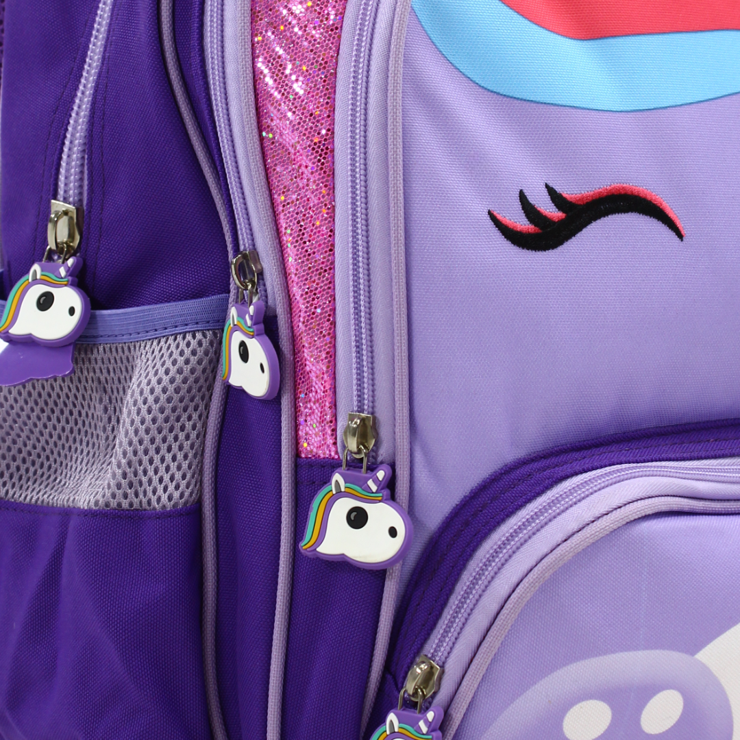 3M KG Backpack – Purple with Unicorn Print (15 Inches)