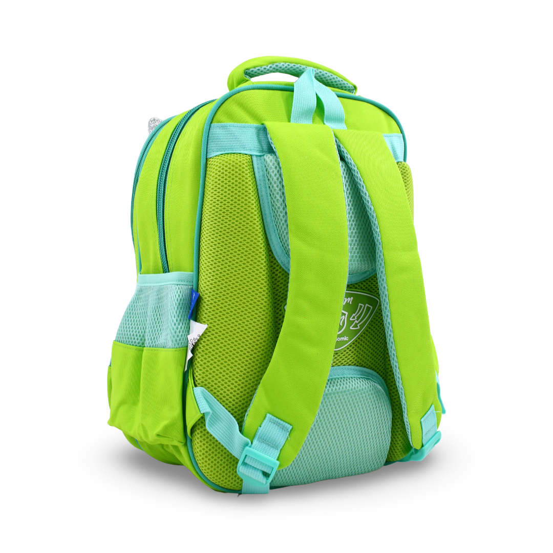 3M KG Backpack – Green with Monster Print (15 Inches)