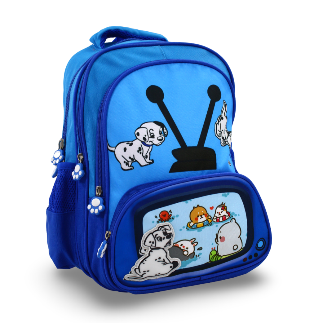 3M KG Backpack – Blue with Dalmatian Print (15 Inches) - School