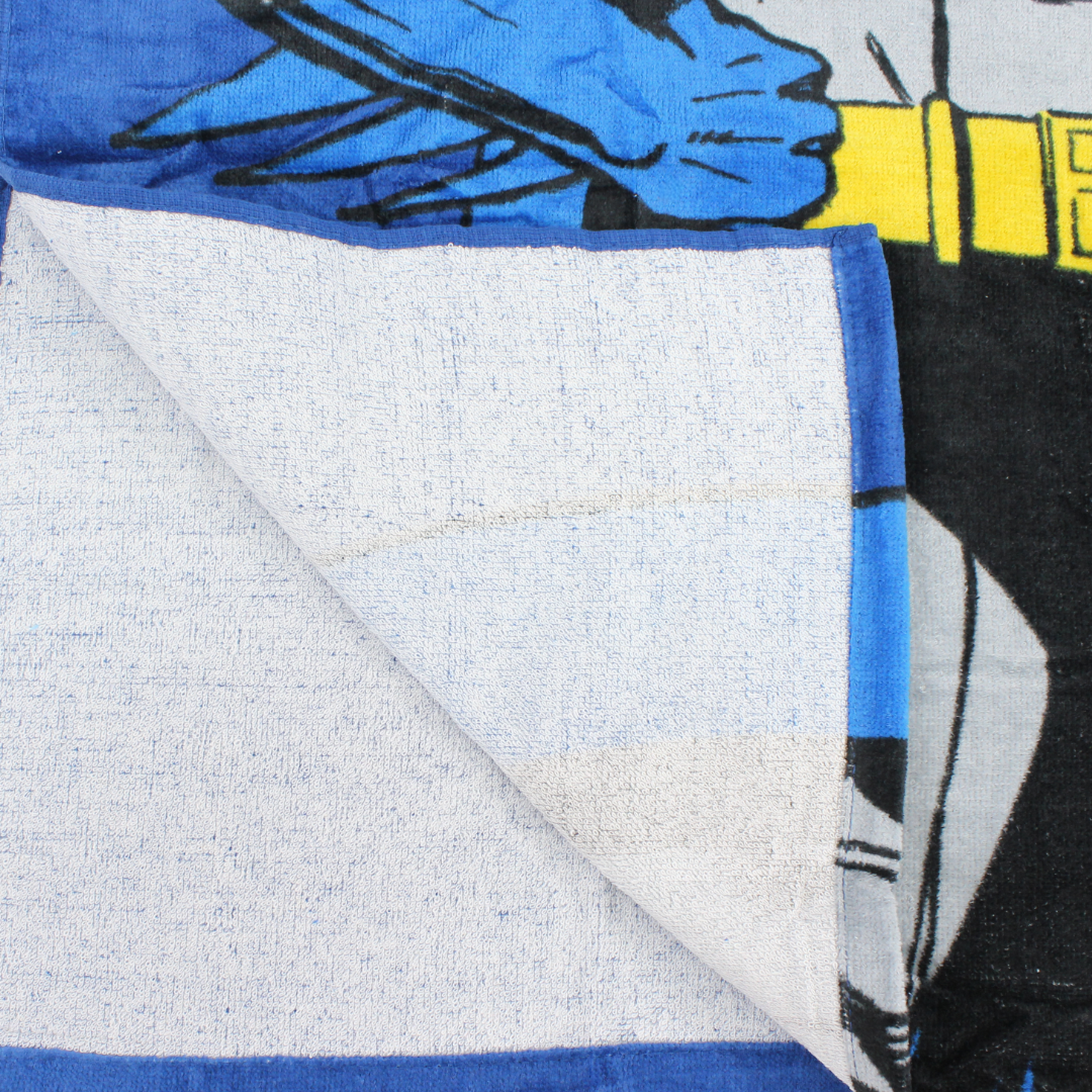 Boys Poncho – Blue with Batman Print