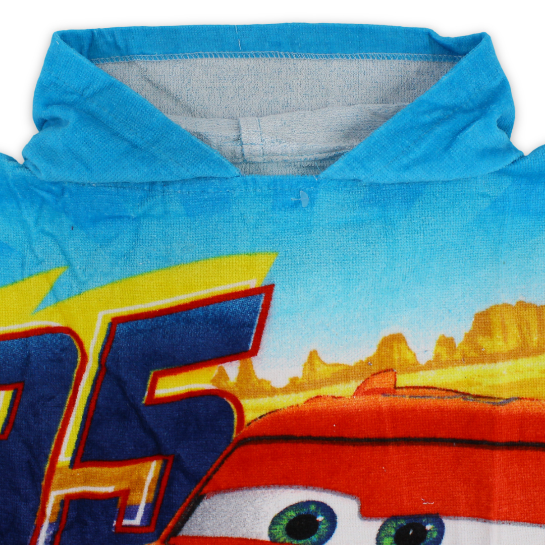 Boys Poncho – Multicolor with Car Print