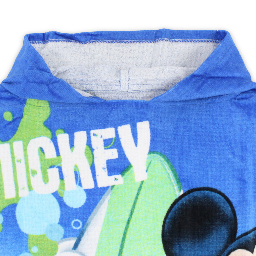 Boys Poncho – Multicolor with Mickey Mouse Print