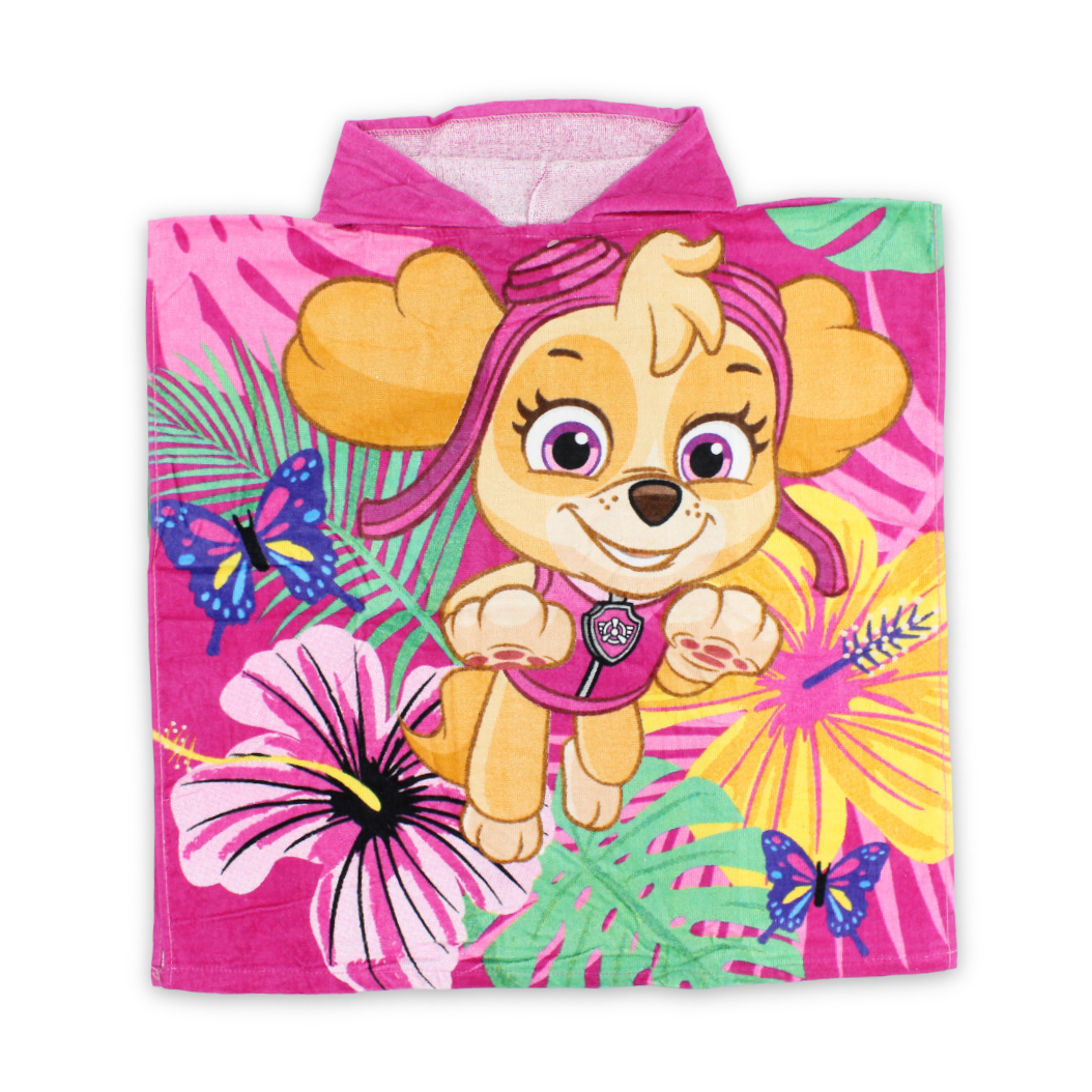 Girls Poncho – Multicolor with Skye Print - Clothing - Konooz