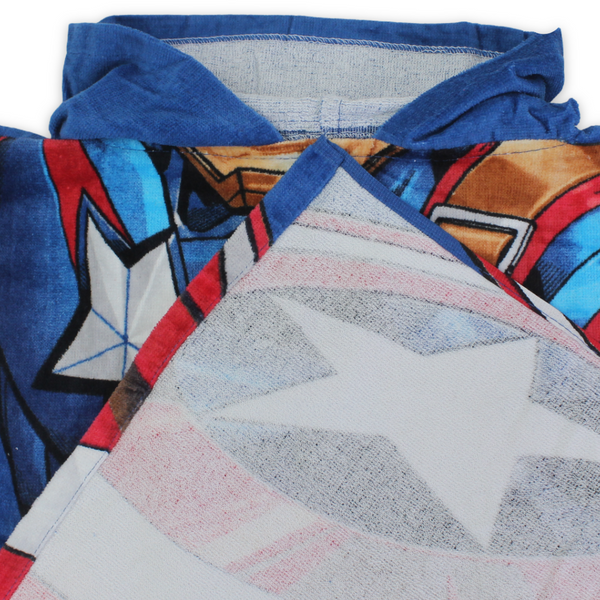 Boys Poncho – Multicolor with Captain America Print