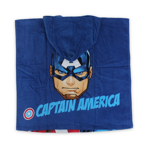 Boys Poncho – Multicolor with Captain America Print