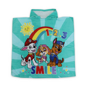 Unisex Poncho – Turquoise with "Smile" Print