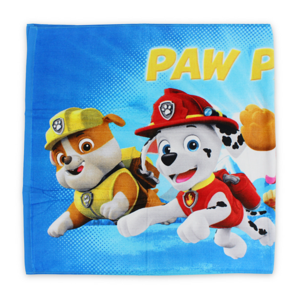 Boys Beach Towel – Blue with Paw Patrol Print