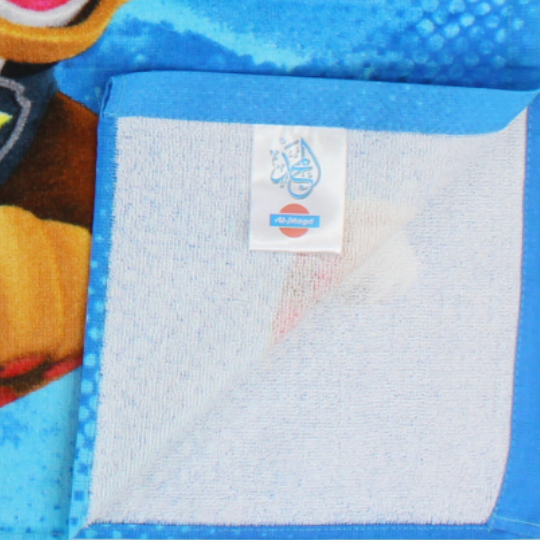 Boys Beach Towel – Blue with Paw Patrol Print