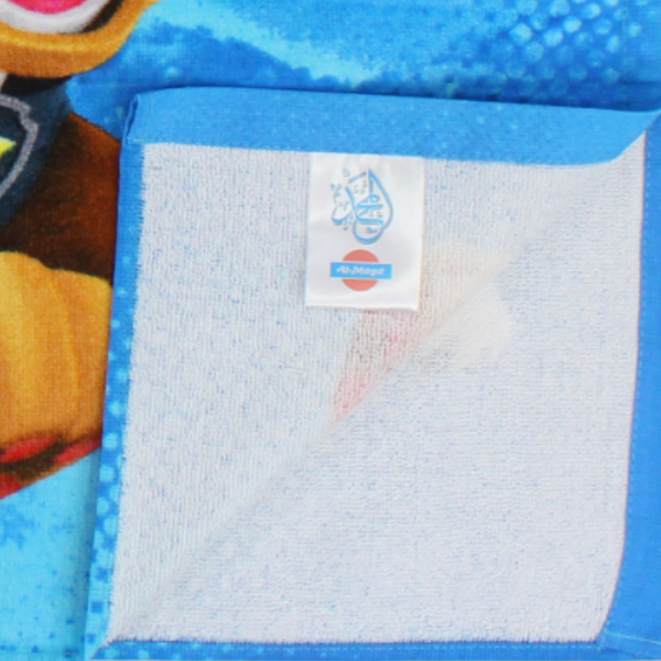 Boys Beach Towel – Blue with Paw Patrol Print