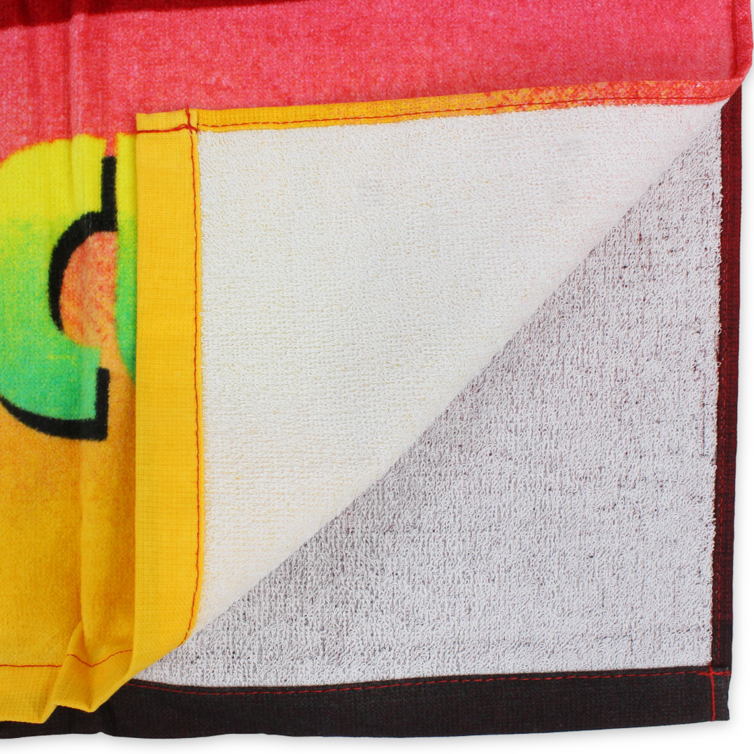 Boys Beach Towel – Red with Cars Print