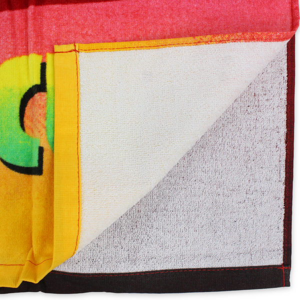 Boys Beach Towel – Red with Cars Print