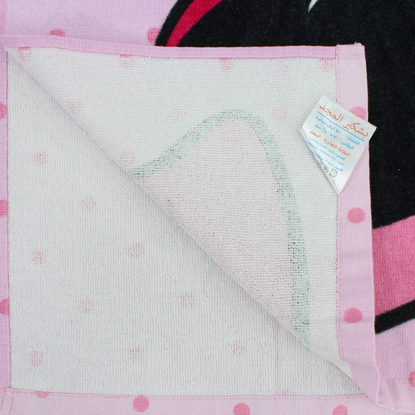 Girls Beach Towel – Pink with Hello Kitty Print